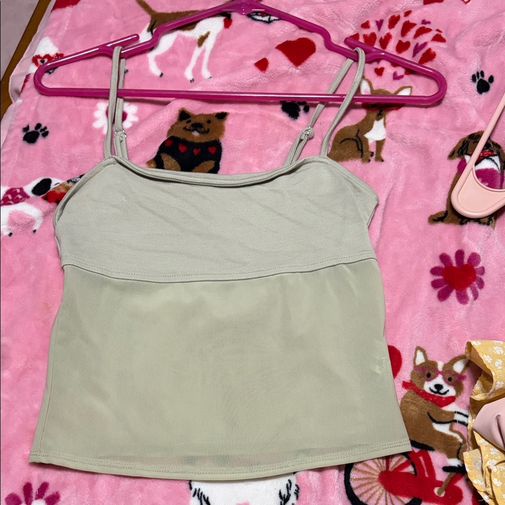 Forever 21 Light Cream mesh Top